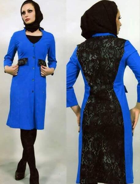 عکس مانتو جدید گیپور دار