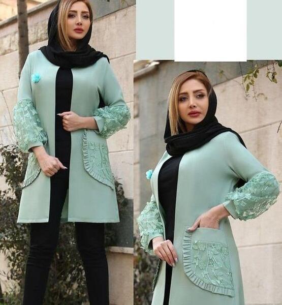 عکس مدل مانتو دخترانه جدید طرح دار
