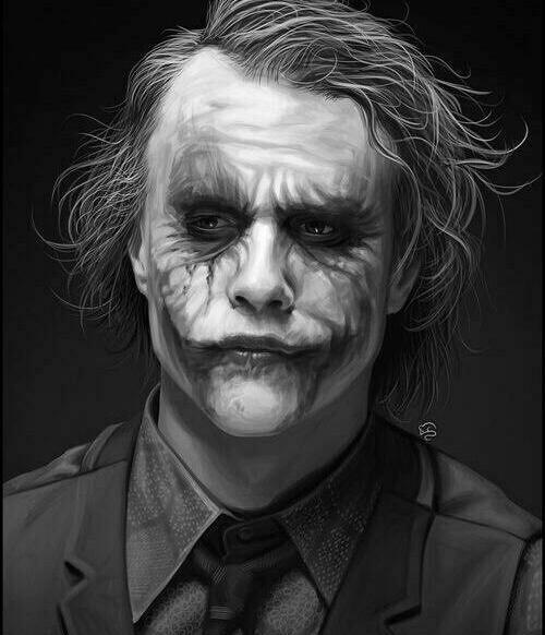 عکس جوکر سیاه سفید