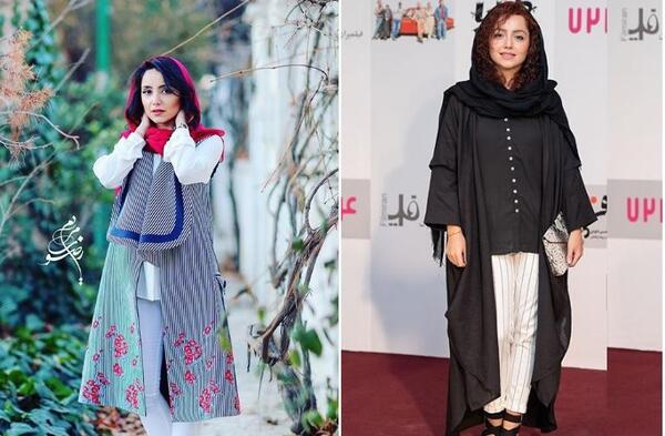 عکس نازنین بیاتی با مانتو جلو باز