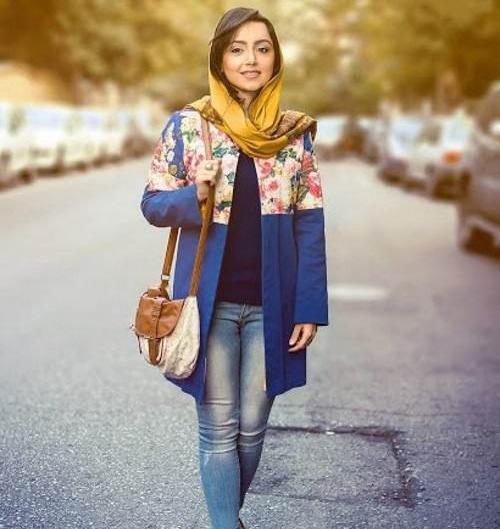 عکس نازنین بیاتی با مانتو جلو باز
