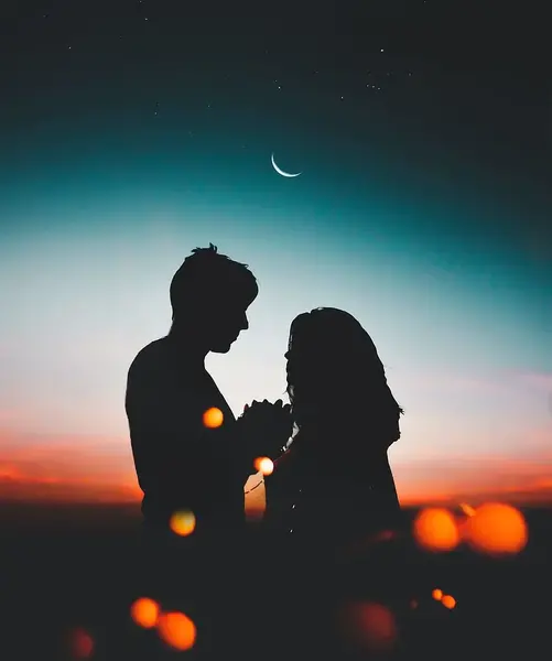 عکس عاشقانه دونفره غروب