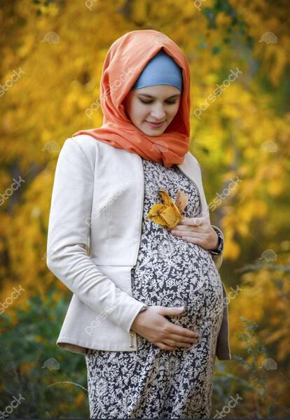 عکس بارداری حجابی