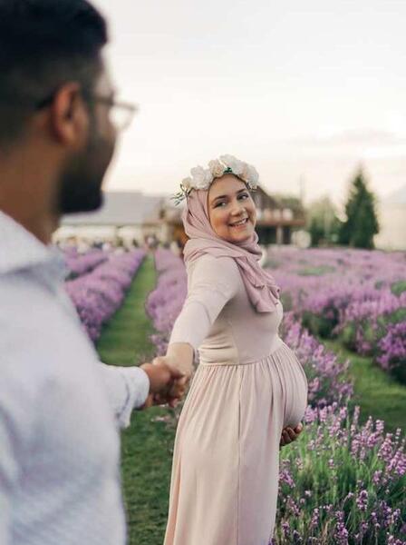 عکس بارداری حجابی