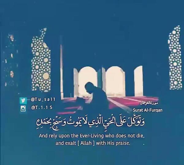 عکس نوشته توکلت علی الحی الذی لایموت