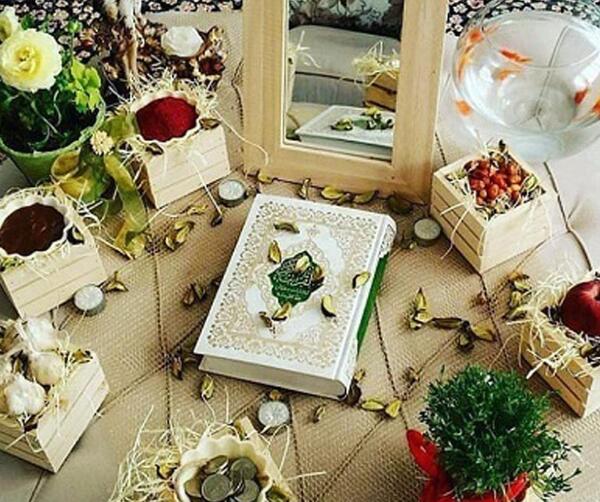 عکس هفت سین چوبی
