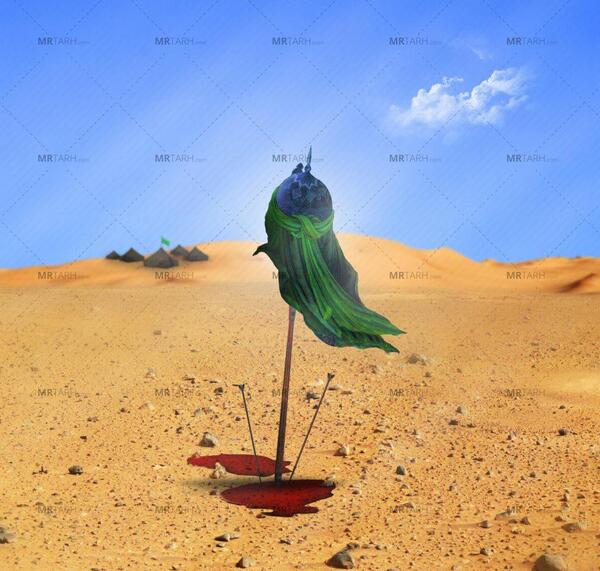 عکس امام حسین روی نیزه