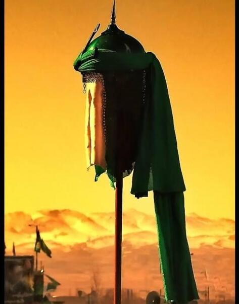 عکس امام حسین روی نیزه
