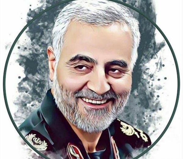 عکس لبخند شهید حاج قاسم سلیمانی
