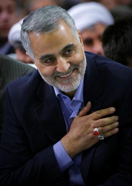 عکس لبخند شهید حاج قاسم سلیمانی