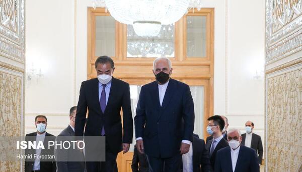 عکس ظریف با وزیر خارجه چین