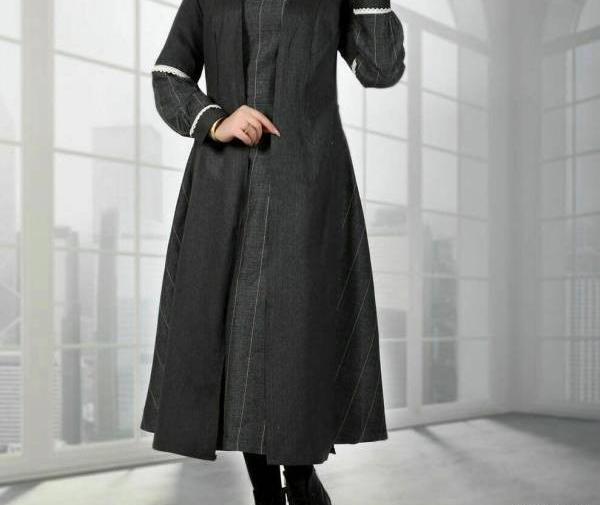 عکس مدل مانتو ضخیم بلند