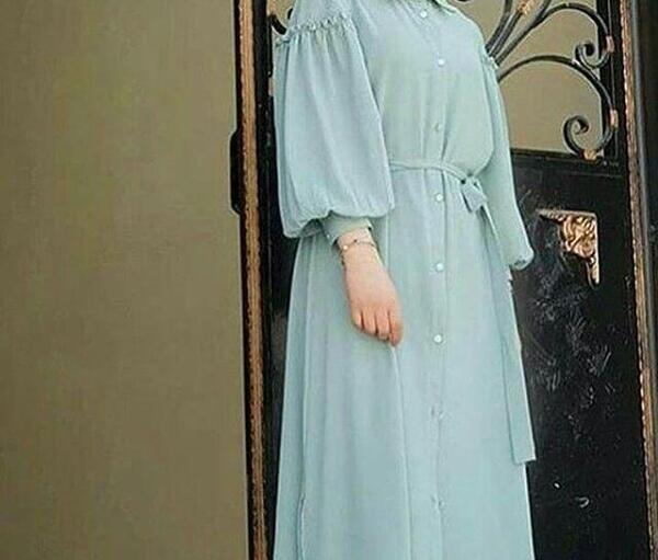 عکس مدل مانتو بلند چین دار مجلسی