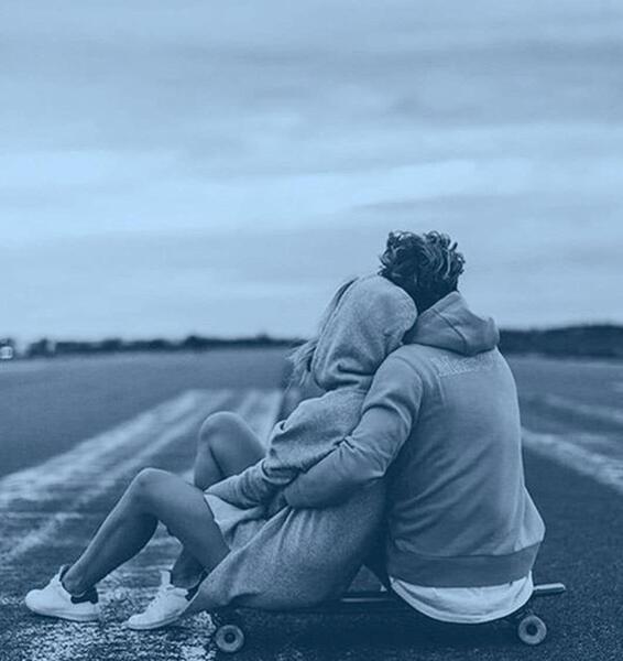 عکس عاشقانه آبی