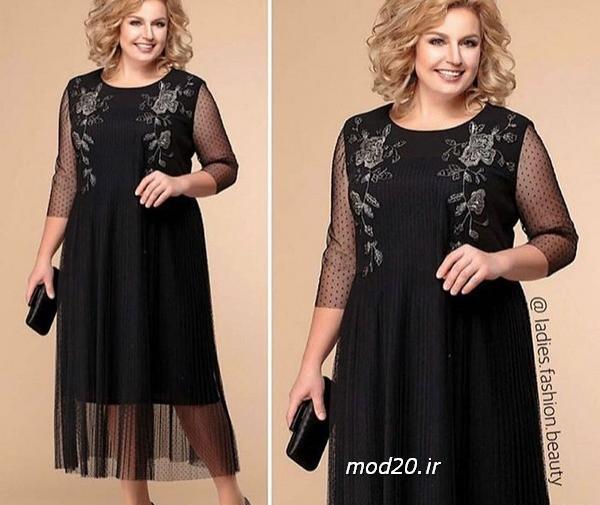 عکس لباس مجلسی شیک برای چاقها