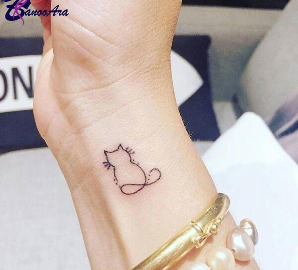 عکس تاتو گربه