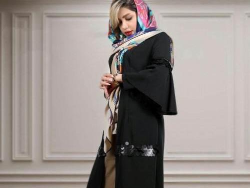 عکس مدل مانتو بلند آستین کلوش