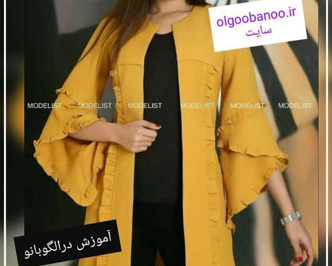 عکس مدل مانتو حریر اسپرت کوتاه