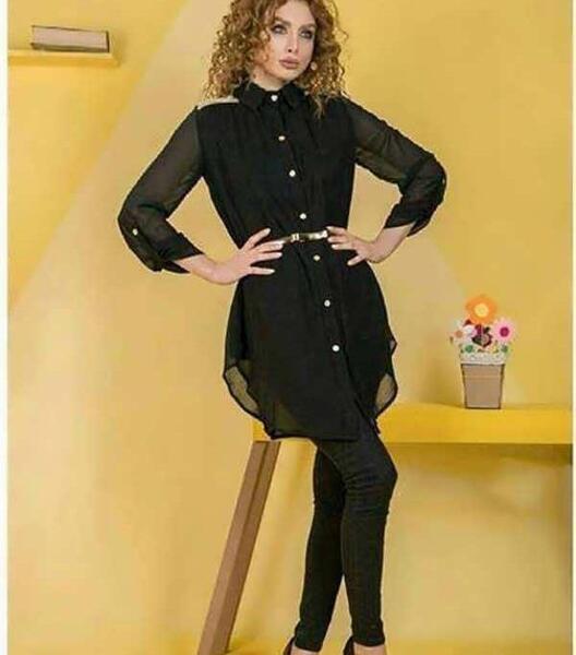 عکس مدل مانتو حریر اسپرت کوتاه