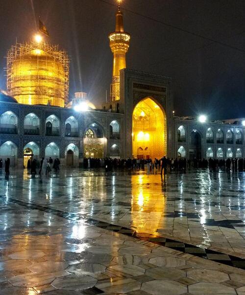عکس حرم امام رضا تو بارون