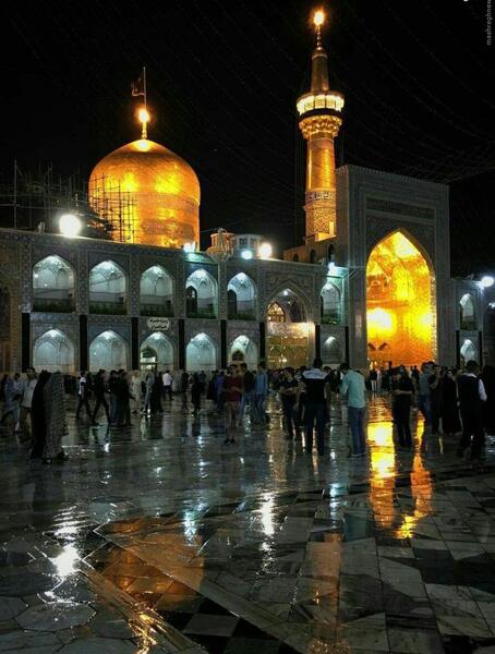 عکس حرم امام رضا تو بارون