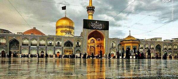 عکس حرم امام رضا تو بارون