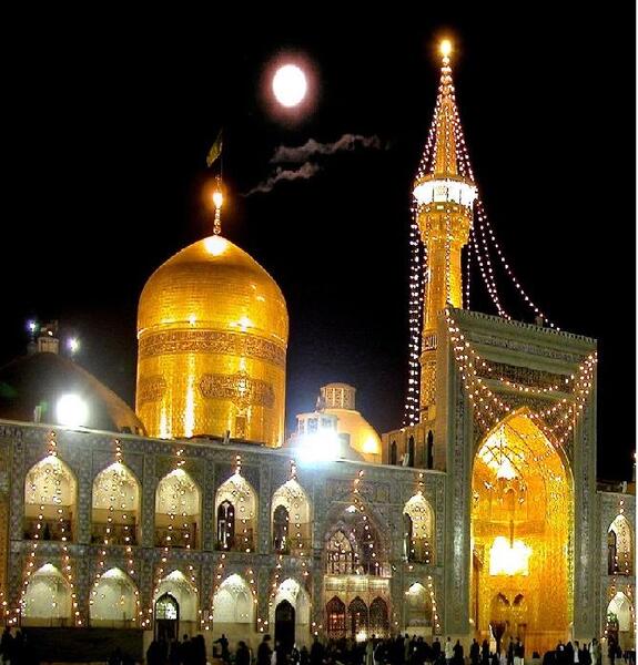 عکس حرم امام رضا تو بارون