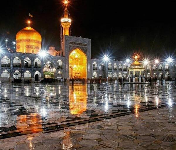 عکس حرم امام رضا تو بارون