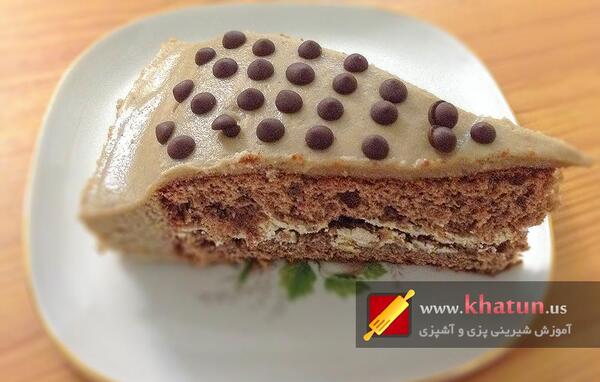 عکس کیک نسکافه ای