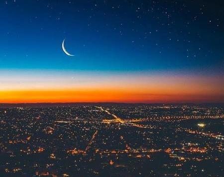 عکس آسمان و ماه