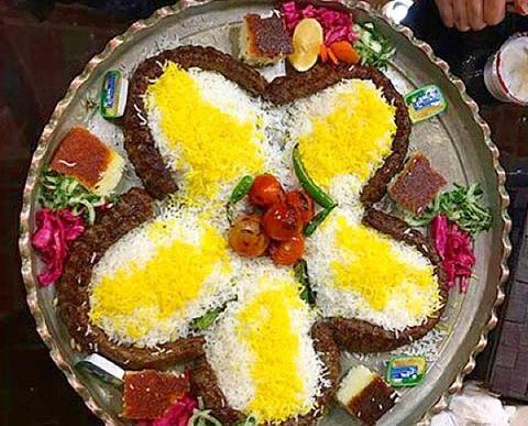 عکس از تزیین چلو کباب
