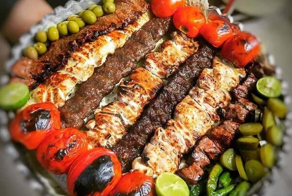 عکس از تزیین چلو کباب
