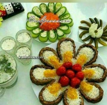 عکس از تزیین چلو کباب