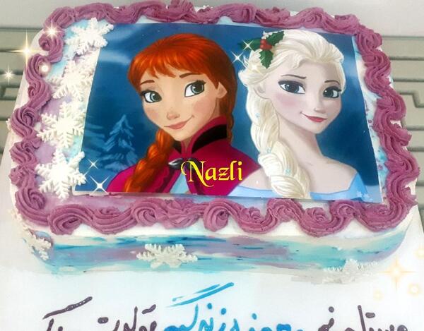 عکس روی کیک السا و آنا