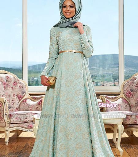 عکس لباس بلند مجلسی پوشیده عربی