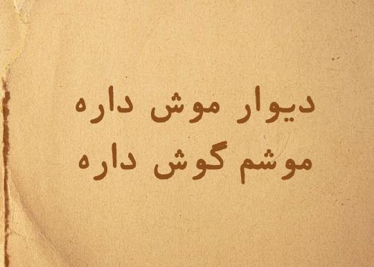 عکس ضرب المثل دیوار موش داره موشم گوش داره