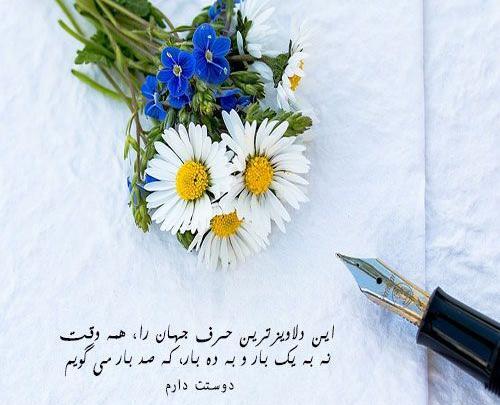عکس نوشته گل دلتنگی