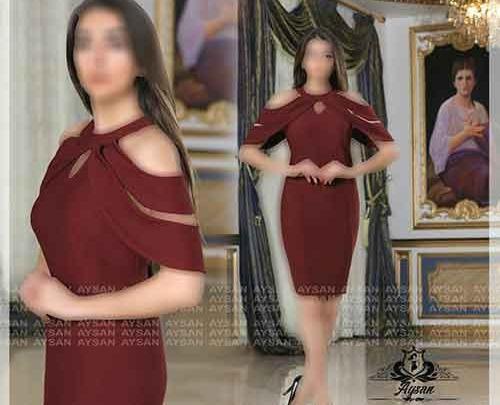 عکس لباس مجلسی کوتاه جدید لمه