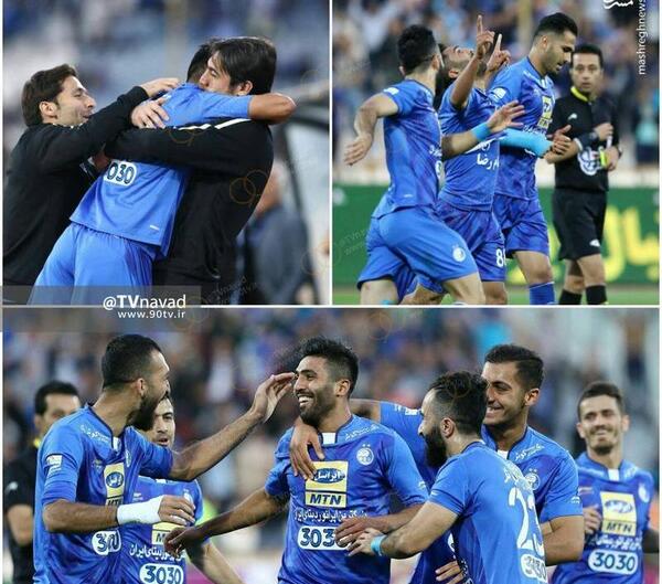 عکس شادی گل بازیکنان استقلال