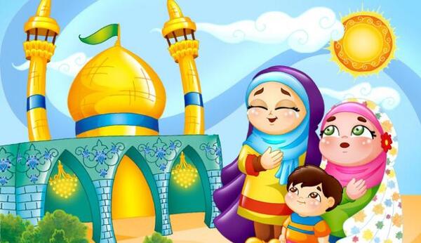 عکس کارتونی حرم امام رضا