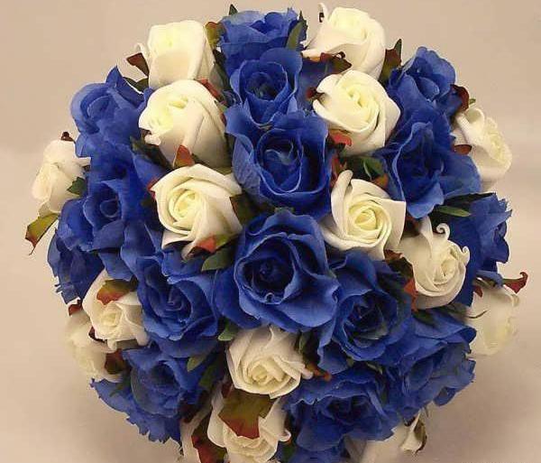 عکس گل رز آبی و قرمز و سفید