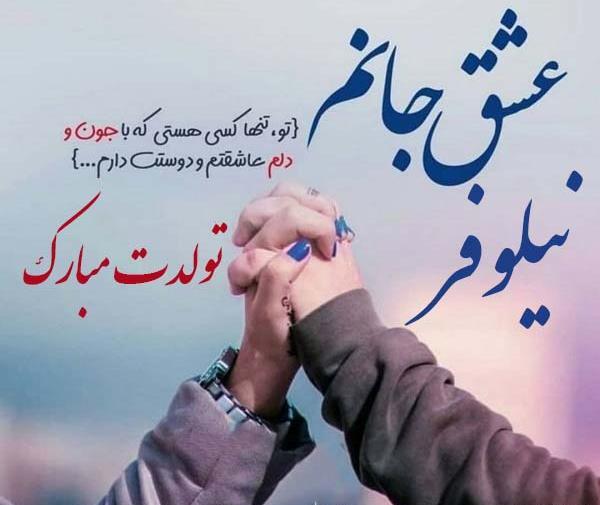 عکس نوشته عاشقتم نیلوفر