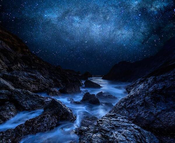 عکس شب پر از ستاره