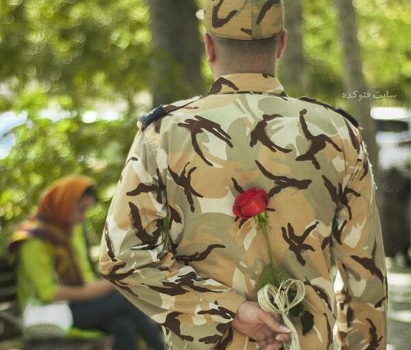 عکس عاشقانه دونفره نظامی
