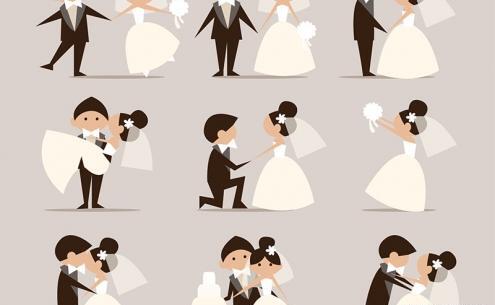 عکس عروس نقاشی شده