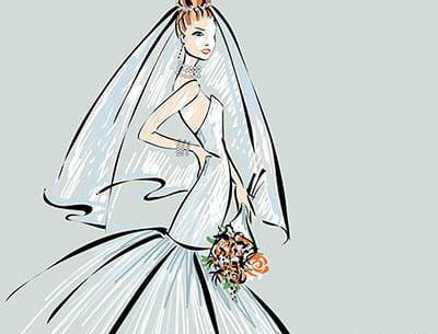 عکس عروس نقاشی شده