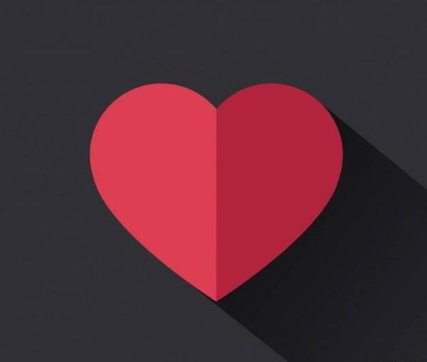 عکس قلب قرمز با پس زمینه مشکی
