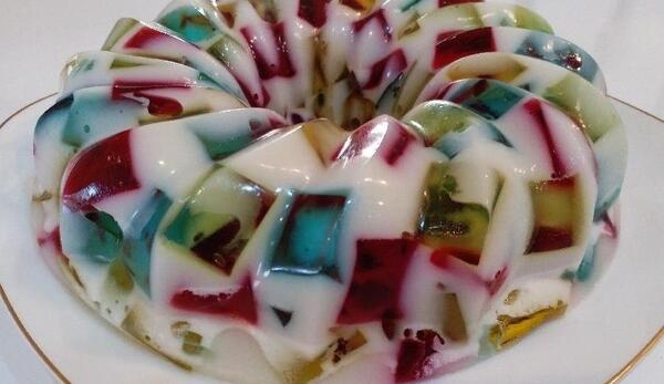 عکس ایده تزیین ژله خرده شیشه