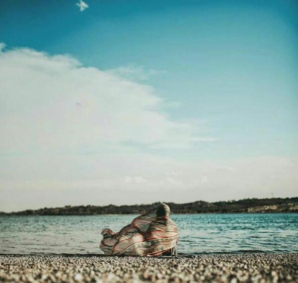 عکس دریا نوشته