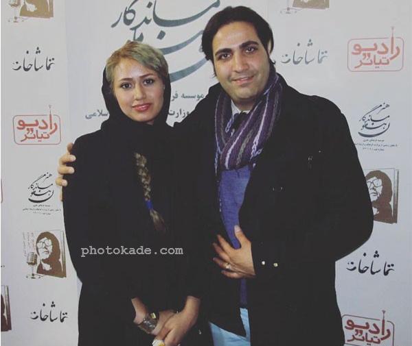 عکس شکوفه عزیزی و همسرش